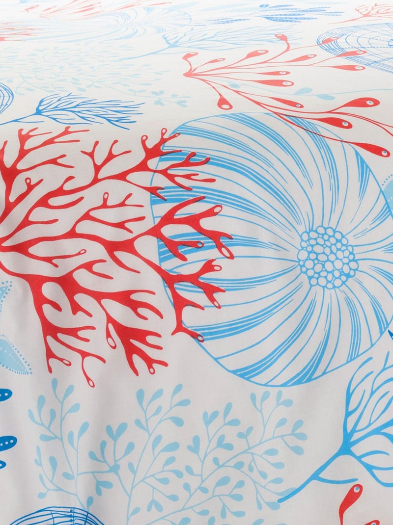 Parure de lit HECTOR coton issu de l'agriculture biologique Bleu turquoise - Kiabi