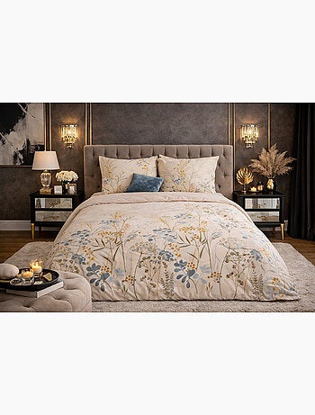 Parure de lit helia - sobriété naturelle - 240x220 / beige