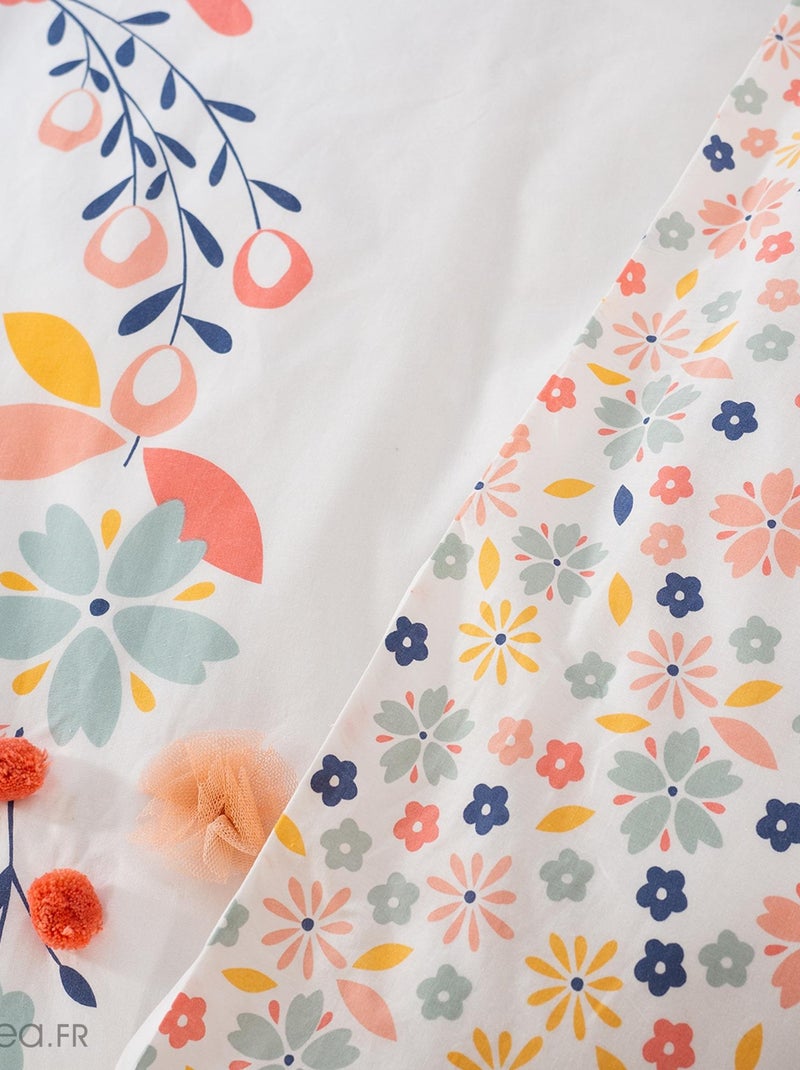 Parure de lit HELLO coton BCI adouci Blanc - Kiabi