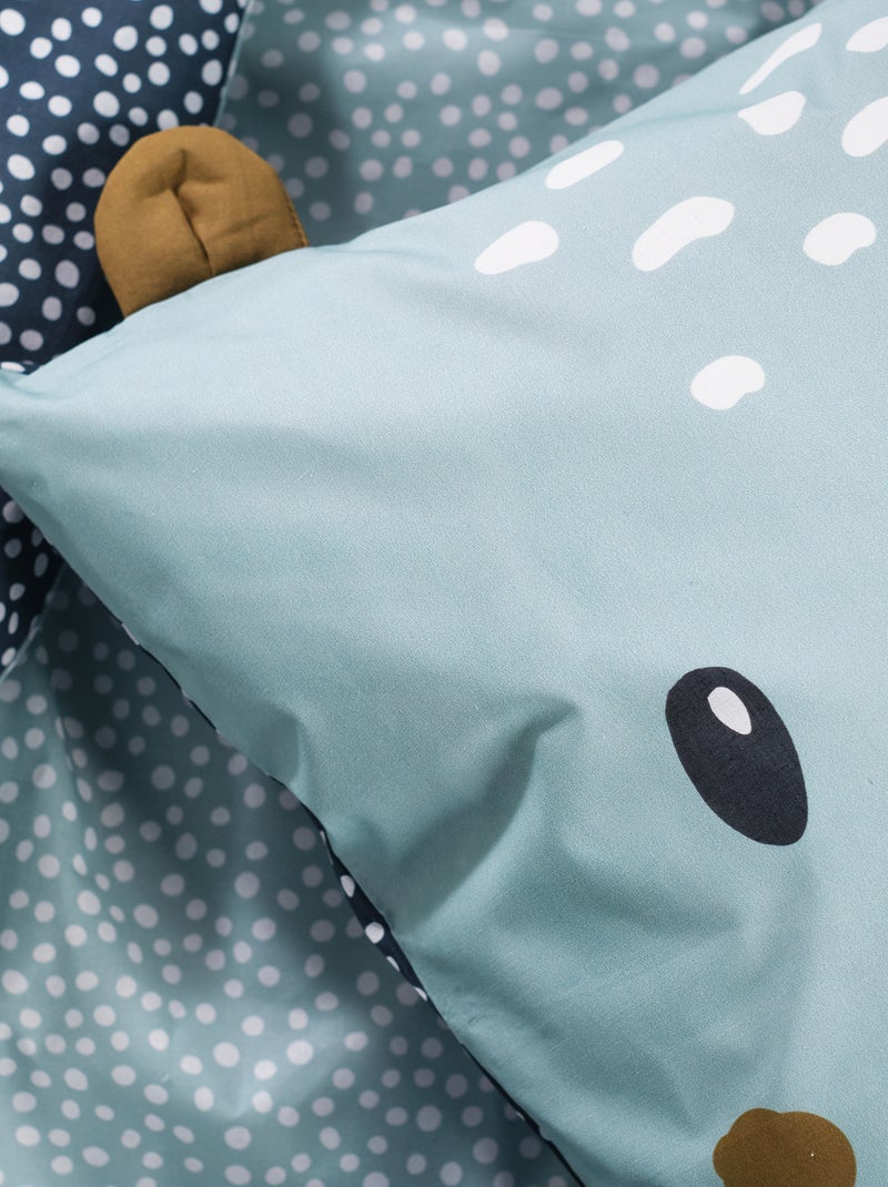 Parure de lit 'Hippopotame' - 1 personne bleu - Kiabi