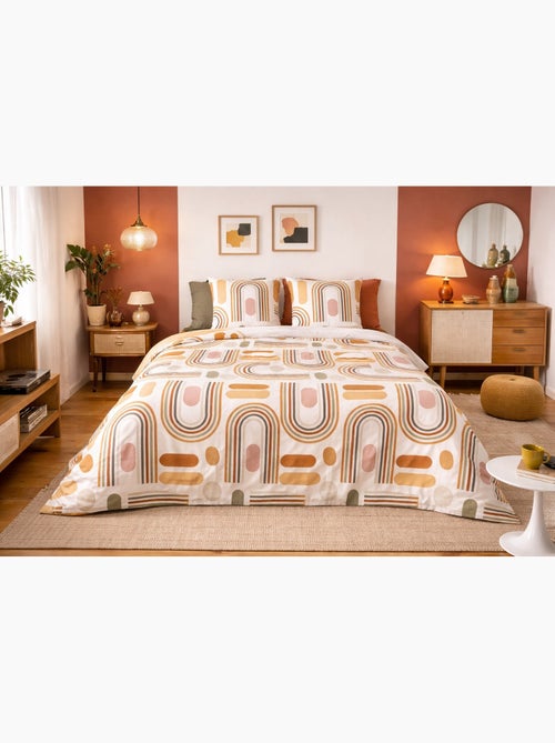 Parure de lit horizon graphique - 140x200 / beige - Kiabi Parure de lit horizon graphique - 140x200 / beige - Kiabi