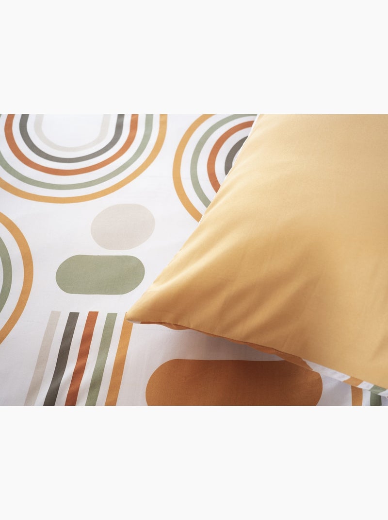 Parure de lit horizon graphique - 140x200 / beige Beige - Kiabi
