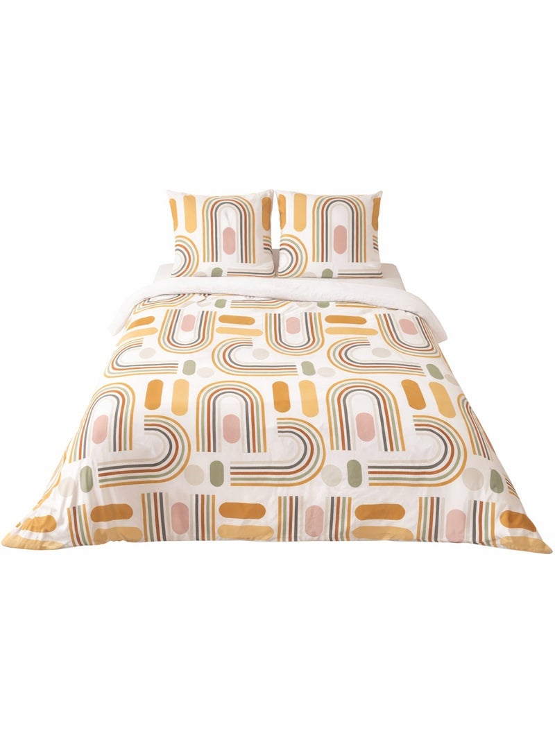 Parure de lit Horizon Graphique Beige - Kiabi