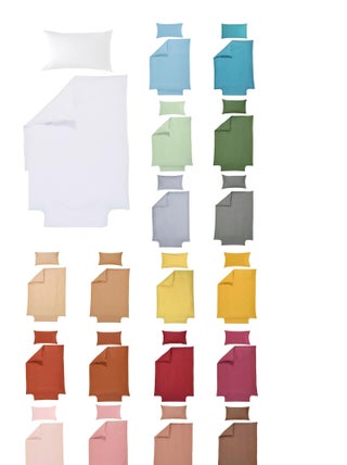 Parure de lit housse de couette 100x140 cm + taie 40x60 cm - Coton Bio - 'P'tit Basile'