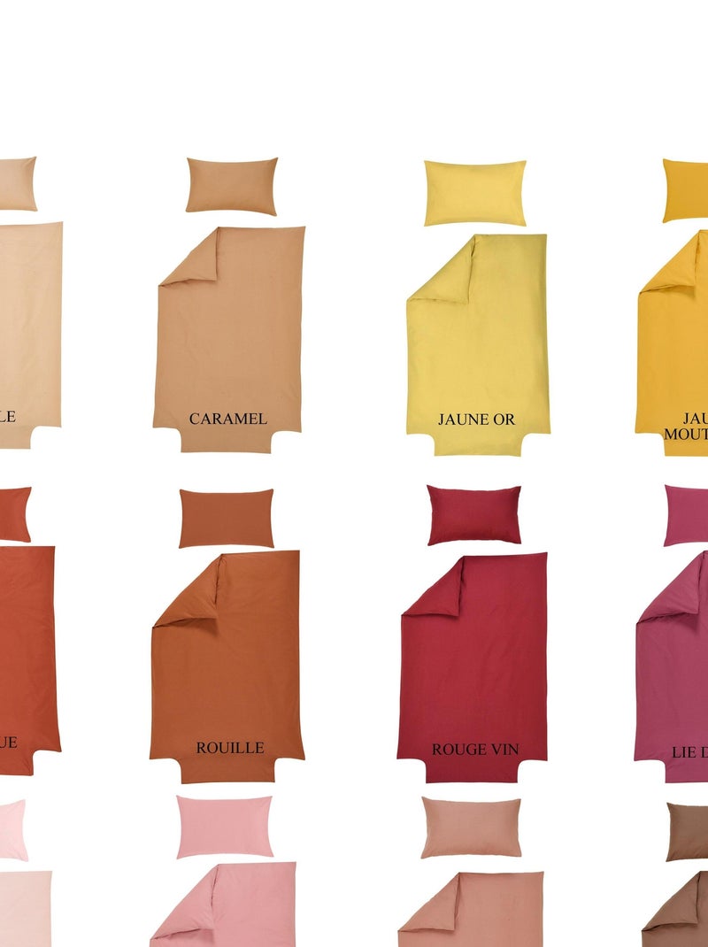 Parure de lit housse de couette 100x140 cm + taie 40x60 cm - Coton Bio - 'P'tit Basile' Gris foncé - Kiabi