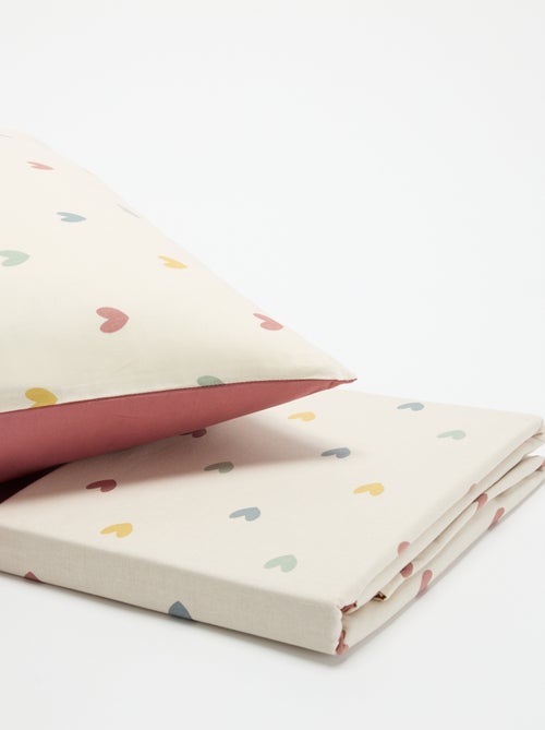 Parure de lit housse de couette (140 x 200cm) + taie d'oreiller - 2 pi?ces - Kiabi Parure de lit housse de couette (140 x 200cm) + taie d'oreiller - 2 pi?ces - Kiabi