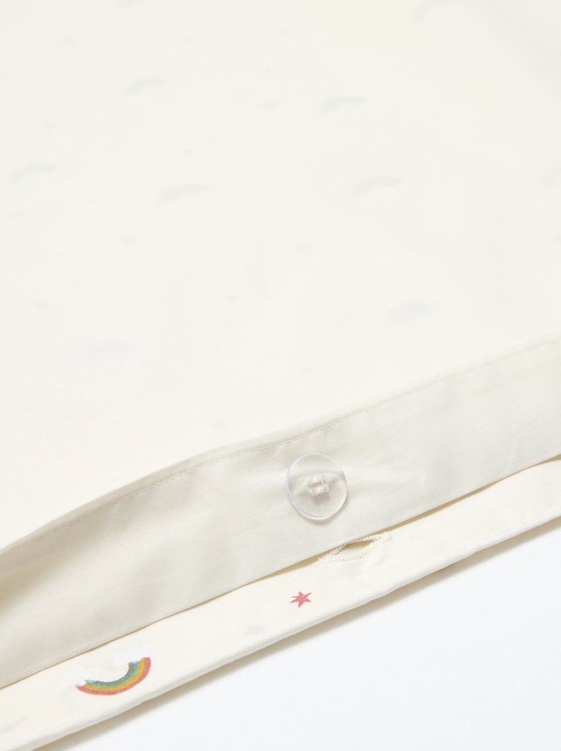 Parure de lit housse de couette (140 x 200cm)  + taie d'oreiller - 2 pièces Beige - Kiabi