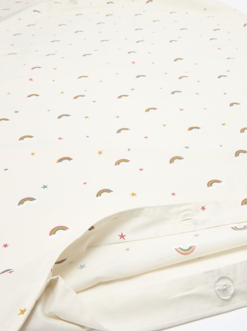 Parure de lit housse de couette (140 x 200cm)  + taie d'oreiller - 2 pièces Beige - Kiabi