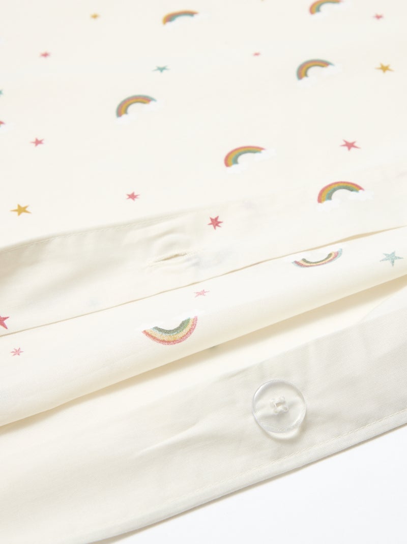 Parure de lit housse de couette (140 x 200cm)  + taie d'oreiller - 2 pièces Beige - Kiabi