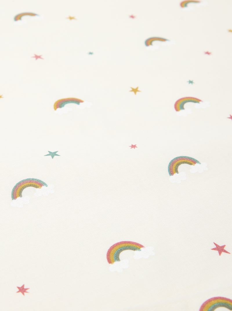 Parure de lit housse de couette (140 x 200cm)  + taie d'oreiller - 2 pièces Beige - Kiabi