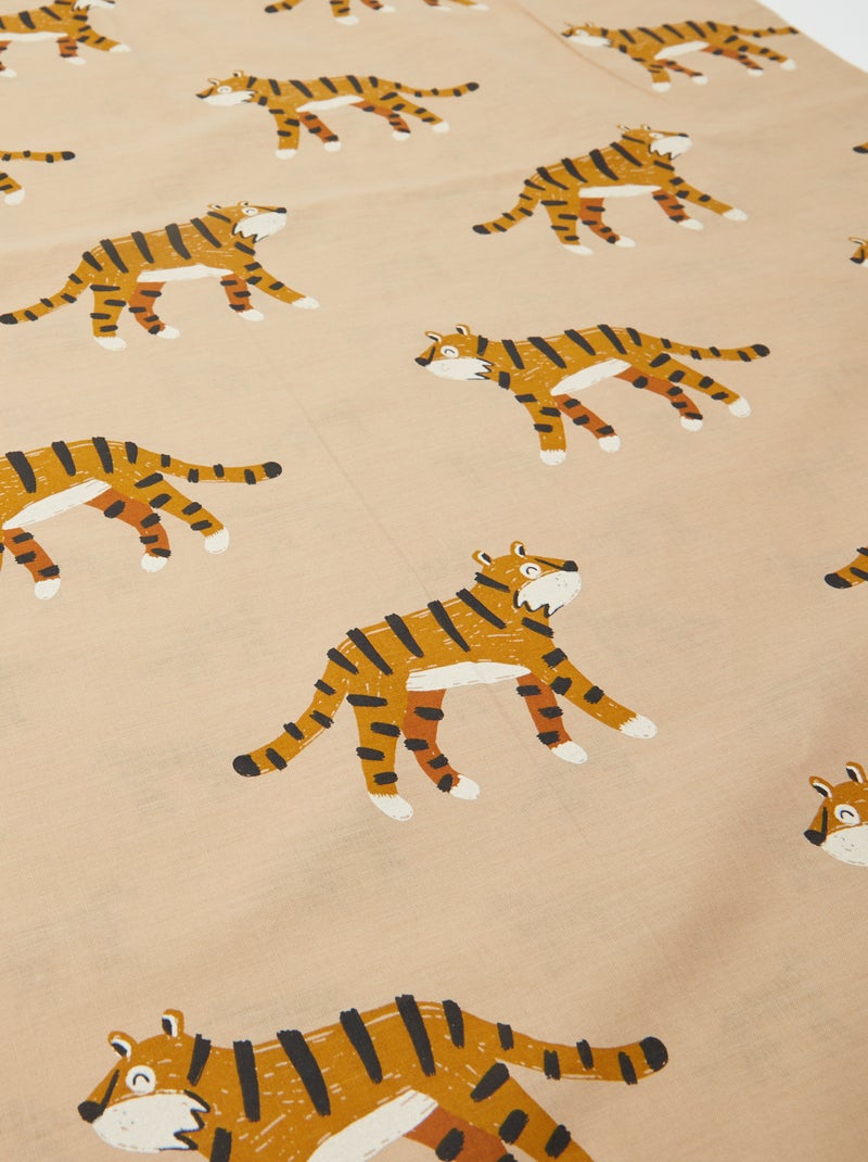 Parure de lit housse de couette (140 x 200cm)  + taie d'oreiller - 2 pièces Beige - Kiabi