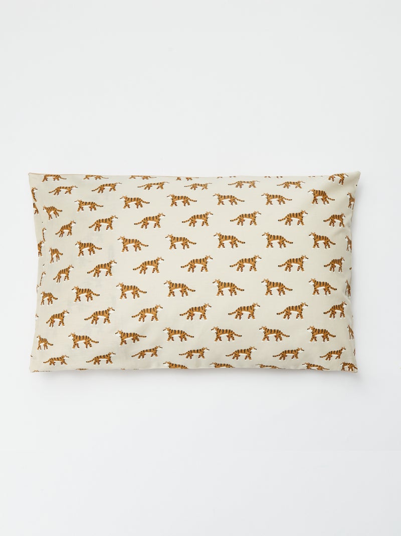 Parure de lit housse de couette (140 x 200cm)  + taie d'oreiller - 2 pièces Beige - Kiabi