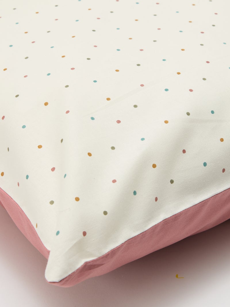 Parure de lit housse de couette (140 x 200cm)  + taie d'oreiller - 2 pièces Beige - Kiabi