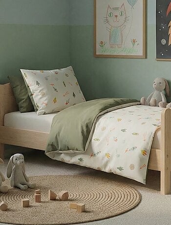 Parure de lit housse de couette (140 x 200cm) + taie d'oreiller - 2 pièces