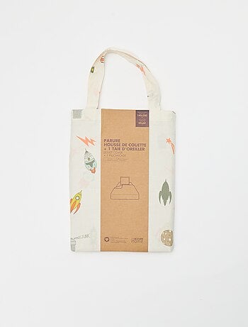 Parure de lit housse de couette (140 x 200cm) + taie d'oreiller - 2 pièces