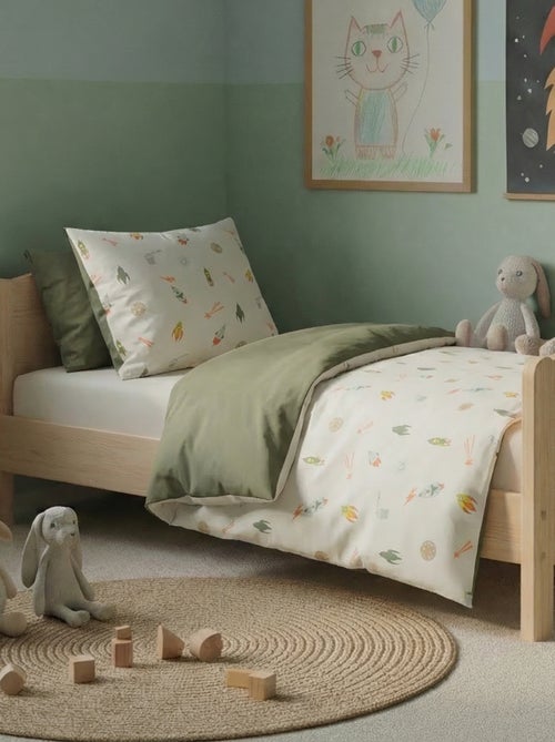 Parure de lit housse de couette (140 x 200cm)  + taie d'oreiller - 2 pièces - Kiabi