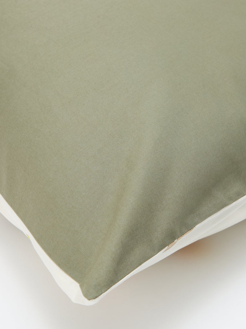 Parure de lit housse de couette (140 x 200cm)  + taie d'oreiller - 2 pièces Beige - Kiabi