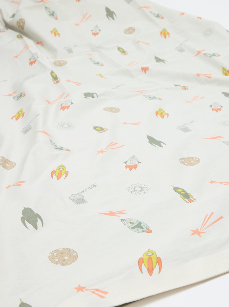 Parure de lit housse de couette (140 x 200cm)  + taie d'oreiller - 2 pièces Beige - Kiabi