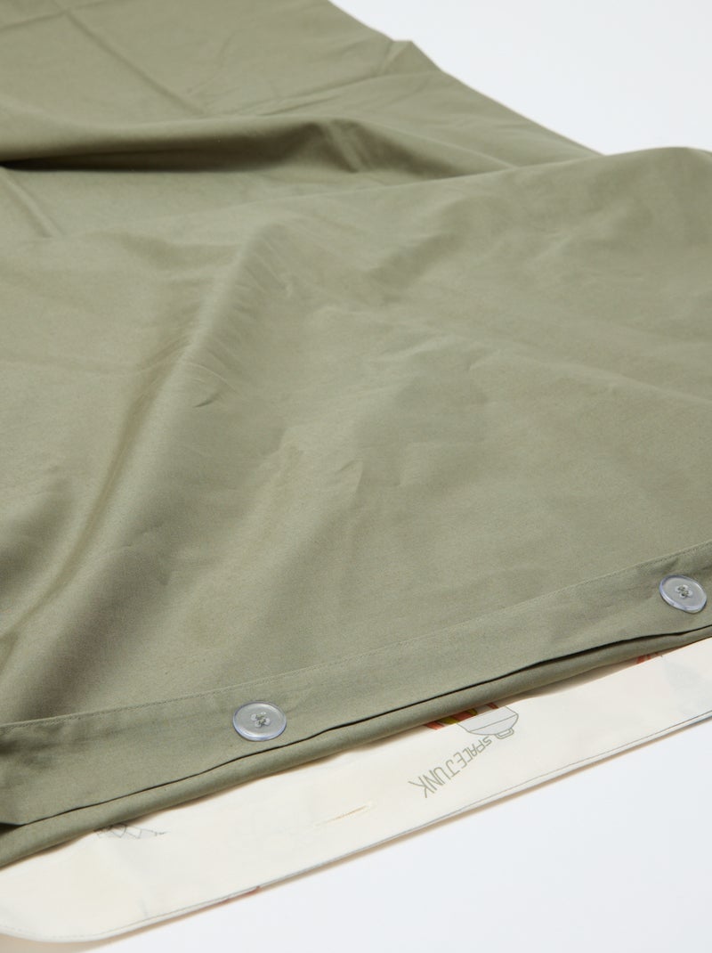 Parure de lit housse de couette (140 x 200cm)  + taie d'oreiller - 2 pièces Beige - Kiabi