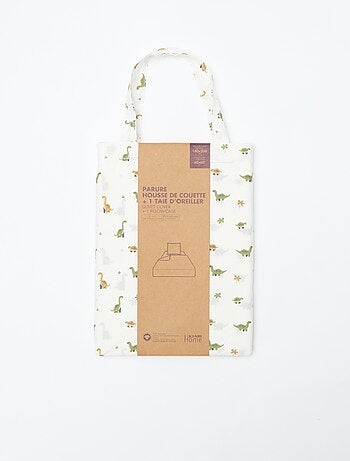 Parure de lit housse de couette (140 x 200cm) + taie d'oreiller - 2 pièces