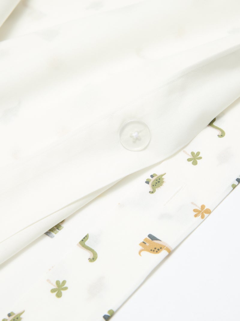 Parure de lit housse de couette (140 x 200cm)  + taie d'oreiller - 2 pièces Beige - Kiabi