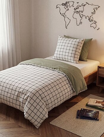 Parure de lit housse de couette (140 x 200cm) + taie d'oreiller - 2 pièces