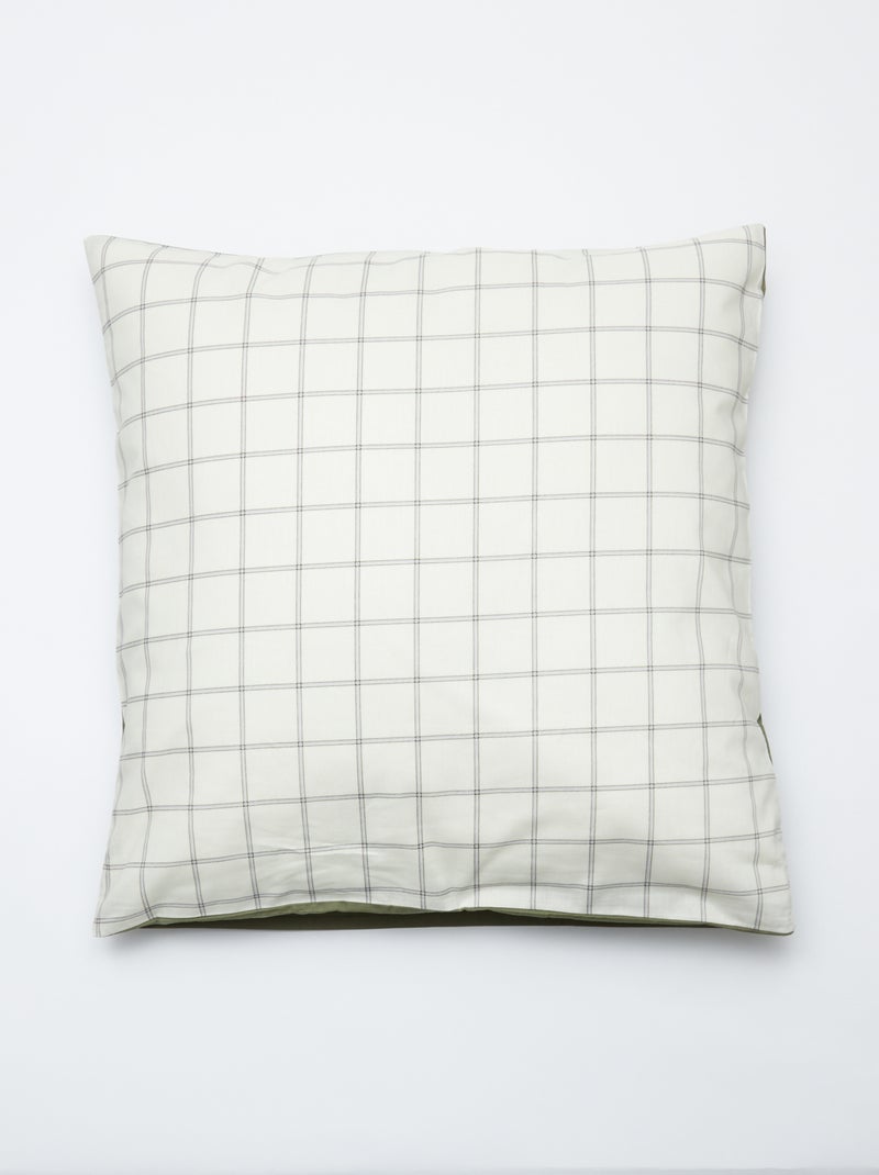 Parure de lit housse de couette (140 x 200cm)  + taie d'oreiller - 2 pièces Blanc/gris - Kiabi