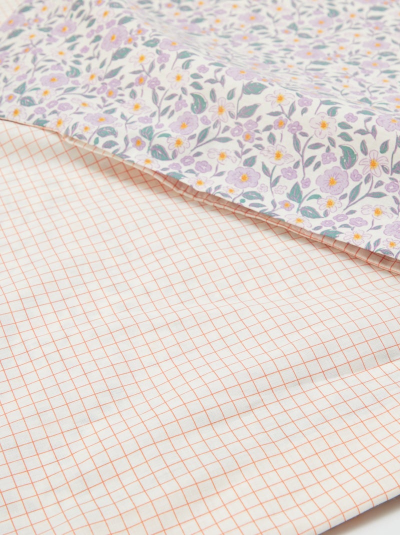 Parure de lit housse de couette (140 x 200cm)  + taie d'oreiller - 2 pièces Violet - Kiabi