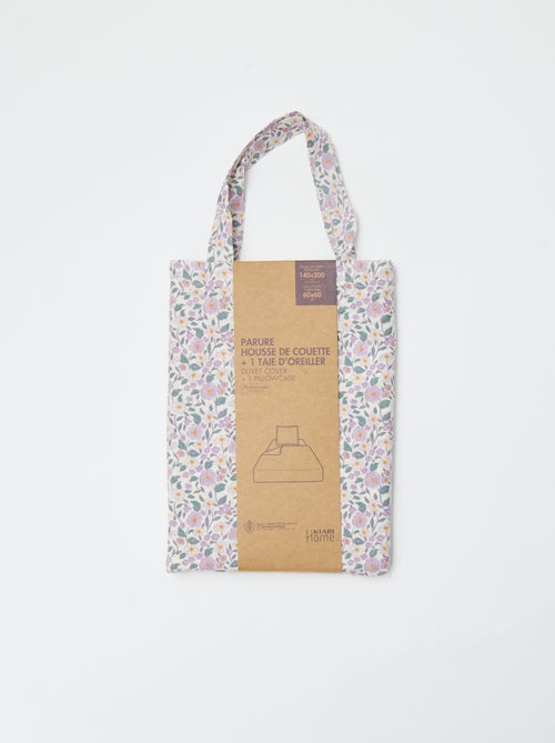 Parure de lit housse de couette (140 x 200cm)  + taie d'oreiller - 2 pièces - Kiabi