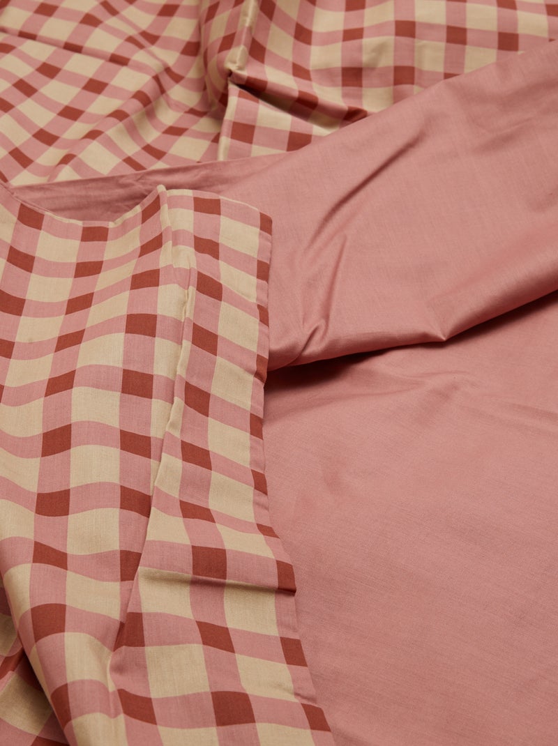 Parure de lit housse de couette 240 x 220 cm + taies - 2 pièces Rose - Kiabi