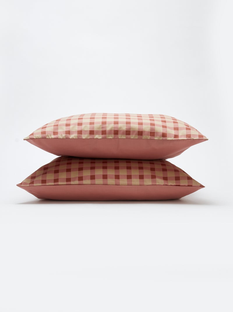 Parure de lit housse de couette 240 x 220 cm + taies - 2 pièces Rose - Kiabi