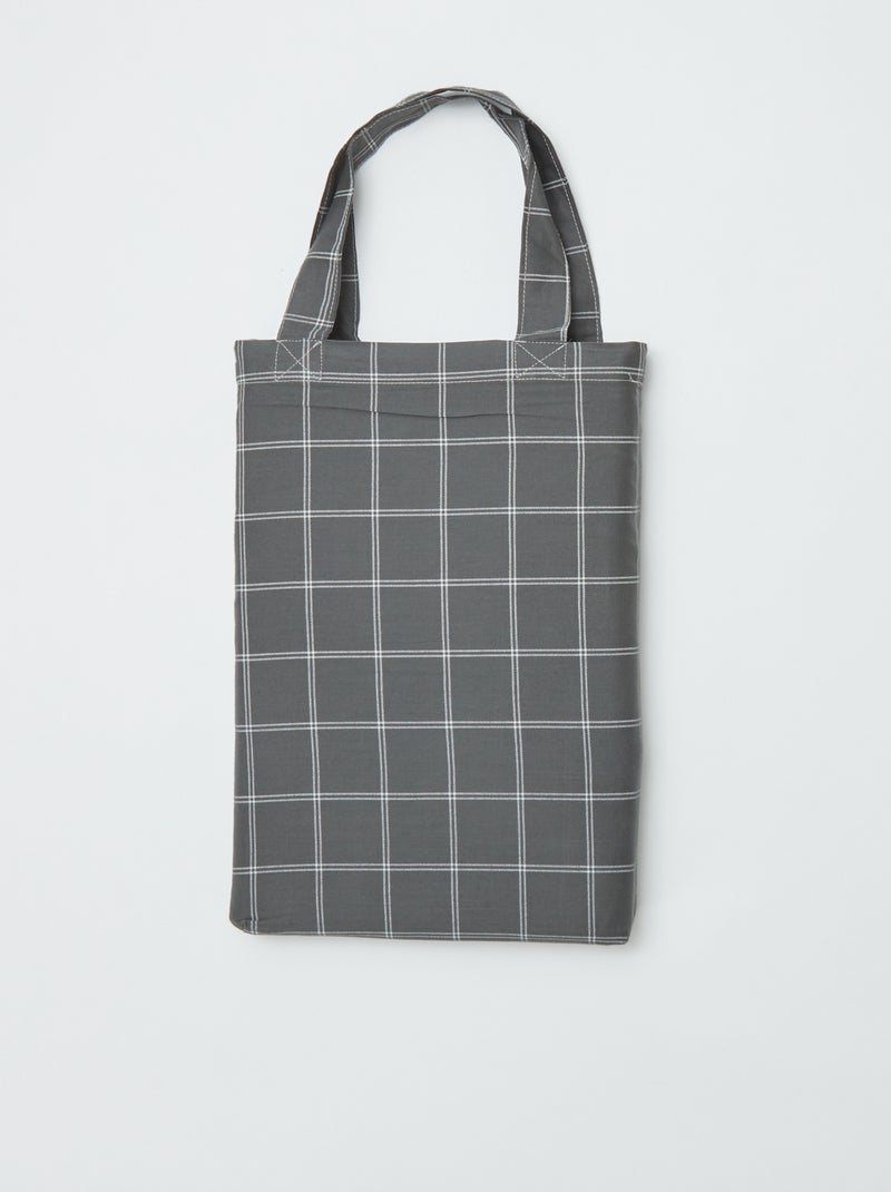 Parure de lit housse de couette (260 x 60 cm)   + 2 taies d'oreillers Gris - Kiabi