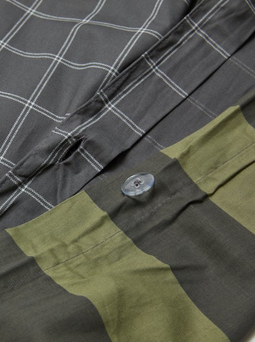 Parure de lit housse de couette (260 x 60 cm)   + 2 taies d'oreillers - Kiabi