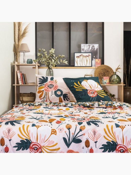 Parure de lit housse de couette avec taie d'oreiller 100% Coton 57 fils Champetre - Kiabi Parure de lit housse de couette avec taie d'oreiller 100% Coton 57 fils Champetre - Kiabi