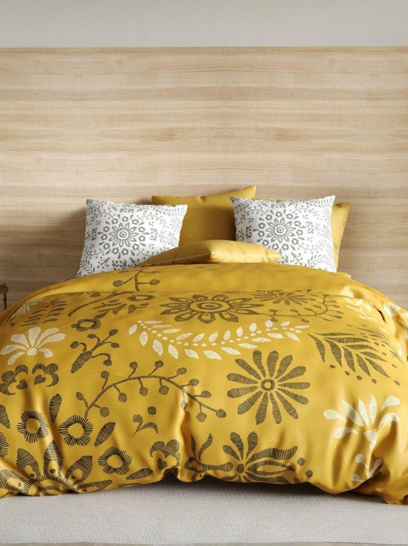 Parure de lit housse de couette avec taies d'oreiller 100% Coton 47 fils Babouchka Multicolore - Kiabi
