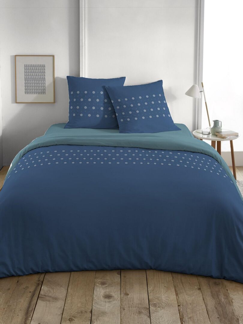 Parure De Lit OLIVIA Rocco Double – Housse De Couette Violette Motif Kensington, 50% Coton