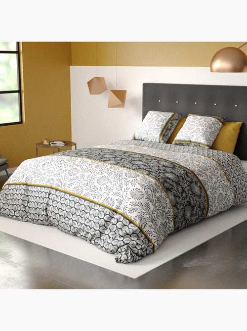 Parure de lit housse de couette avec taies d'oreiller 100% Coton 57 fils Vega Gold - Kiabi