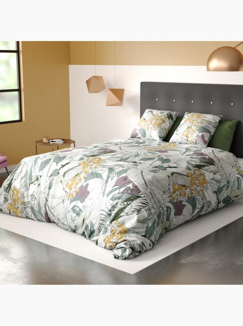 Parure de lit housse de couette avec taies d'oreiller 100% Coton Bio 57 fils Zelia - Kiabi