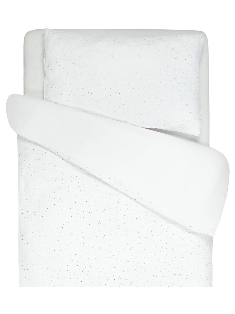 Parure de lit, housse de couette et taie d'oreiller, Jeanne SEVIRA KIDS Blanc Doré - Kiabi