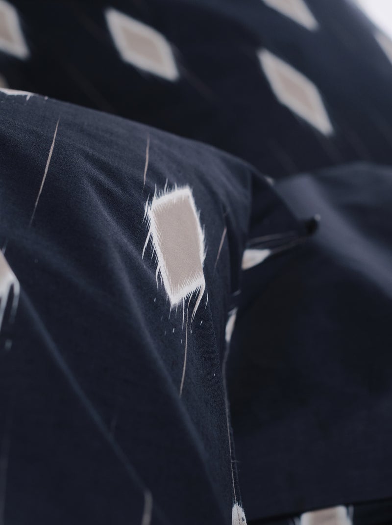 Parure de lit 'ikat' - 2 personnes Noir - Kiabi