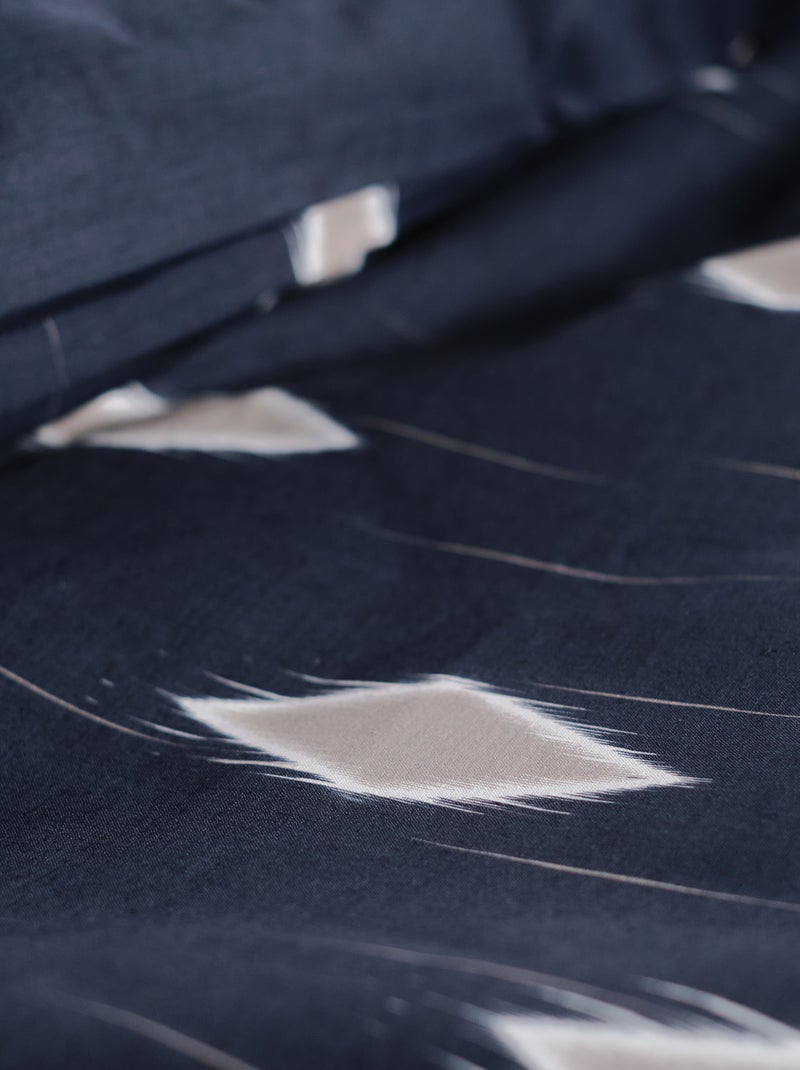 Parure de lit 'ikat' - 2 personnes Noir - Kiabi