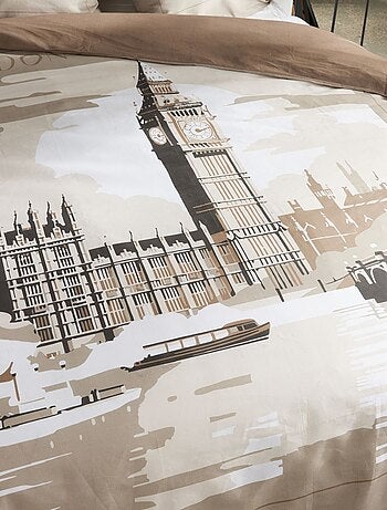 Parure de lit imprim? graphique coton JAVA BIG BEN