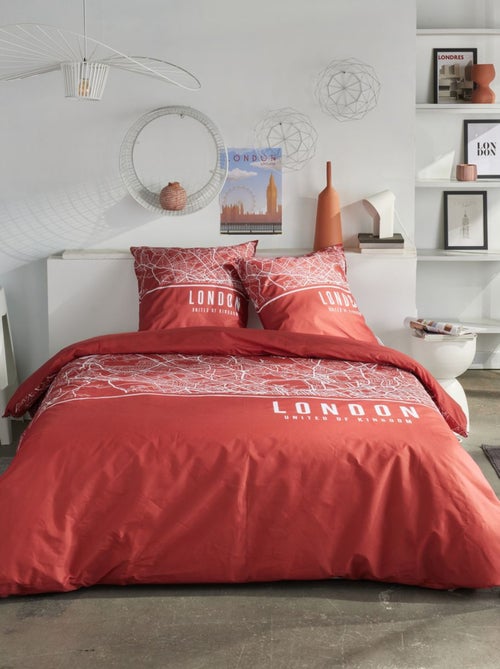 Parure de lit imprim? graphique coton JAVA UNITED KINGDOM - Kiabi