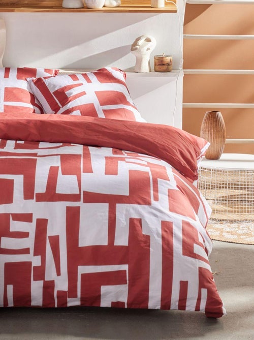 Parure de lit imprim? Graphique Coton SUNSHINE GRACE - Kiabi