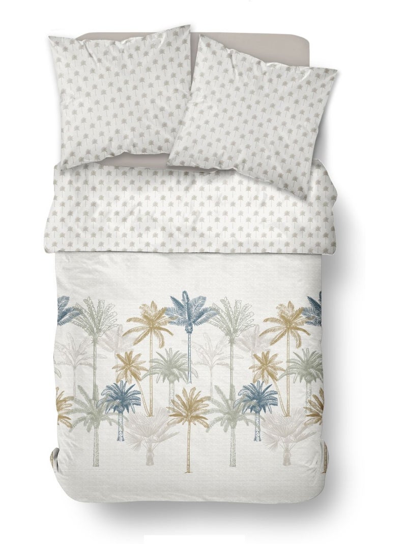 Parure de lit imprim? Hawa? Coton SUNSHINE DAPHNE Blanc - Kiabi