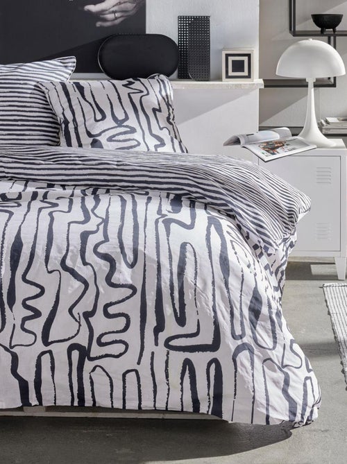Parure de lit imprim? Rayures Coton SUNSHINE SALY - Kiabi