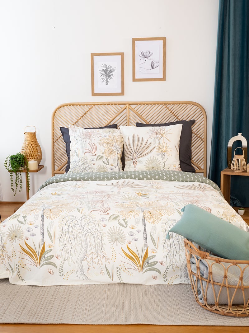 Parure de lit imprimé - 2 personnes Beige - Kiabi