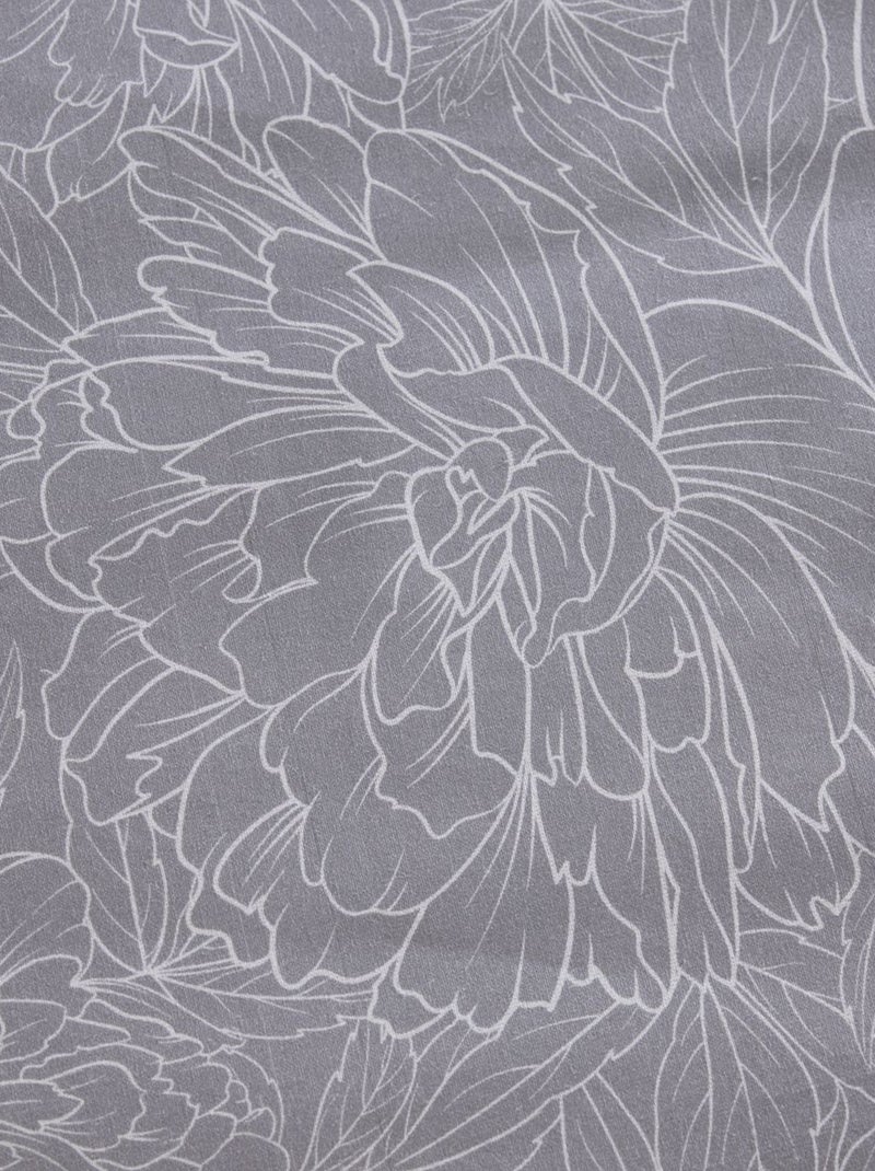 Parure de lit imprimé - 2 personnes Gris - Kiabi