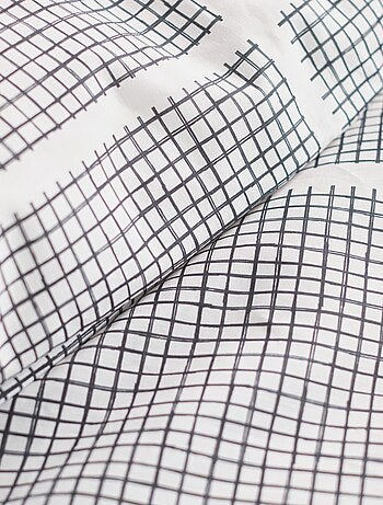 Parure de lit imprimé A carreaux coton FLANELLE