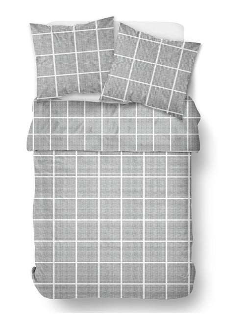 Parure de lit imprimé A carreaux coton FLANELLE - Kiabi Parure de lit imprimé A carreaux coton FLANELLE - Kiabi
